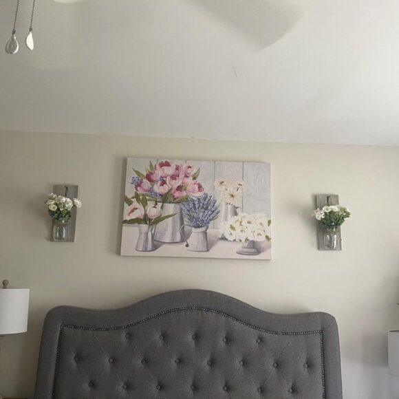 Handmade Wall Art Home Decor Design with Remote Control LED Lights 2PCS - Picture 9 of 11